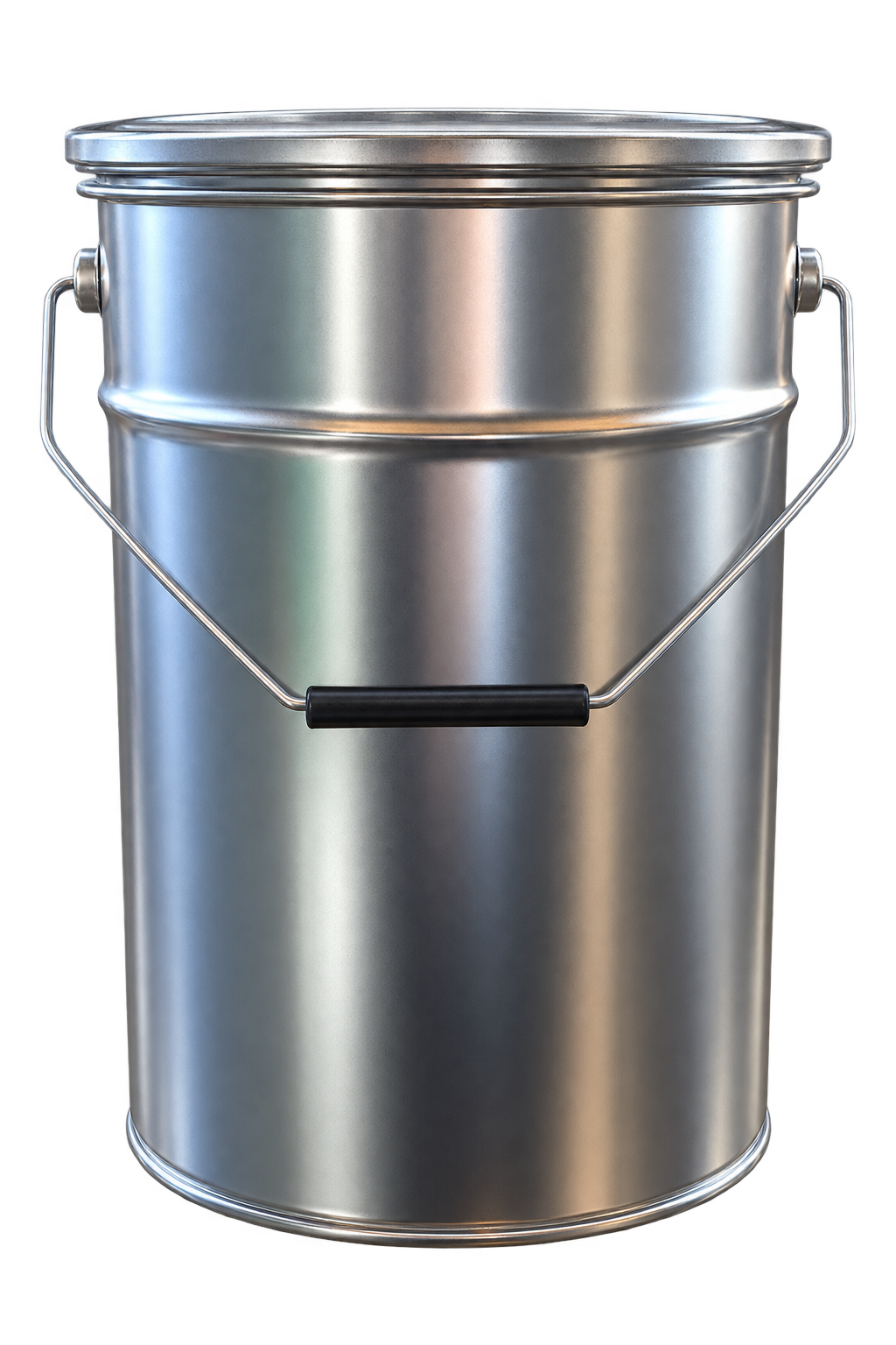 2Stk. 20L Blecheimer aus Metall Leerer Eimer mit Henkel und Deckel