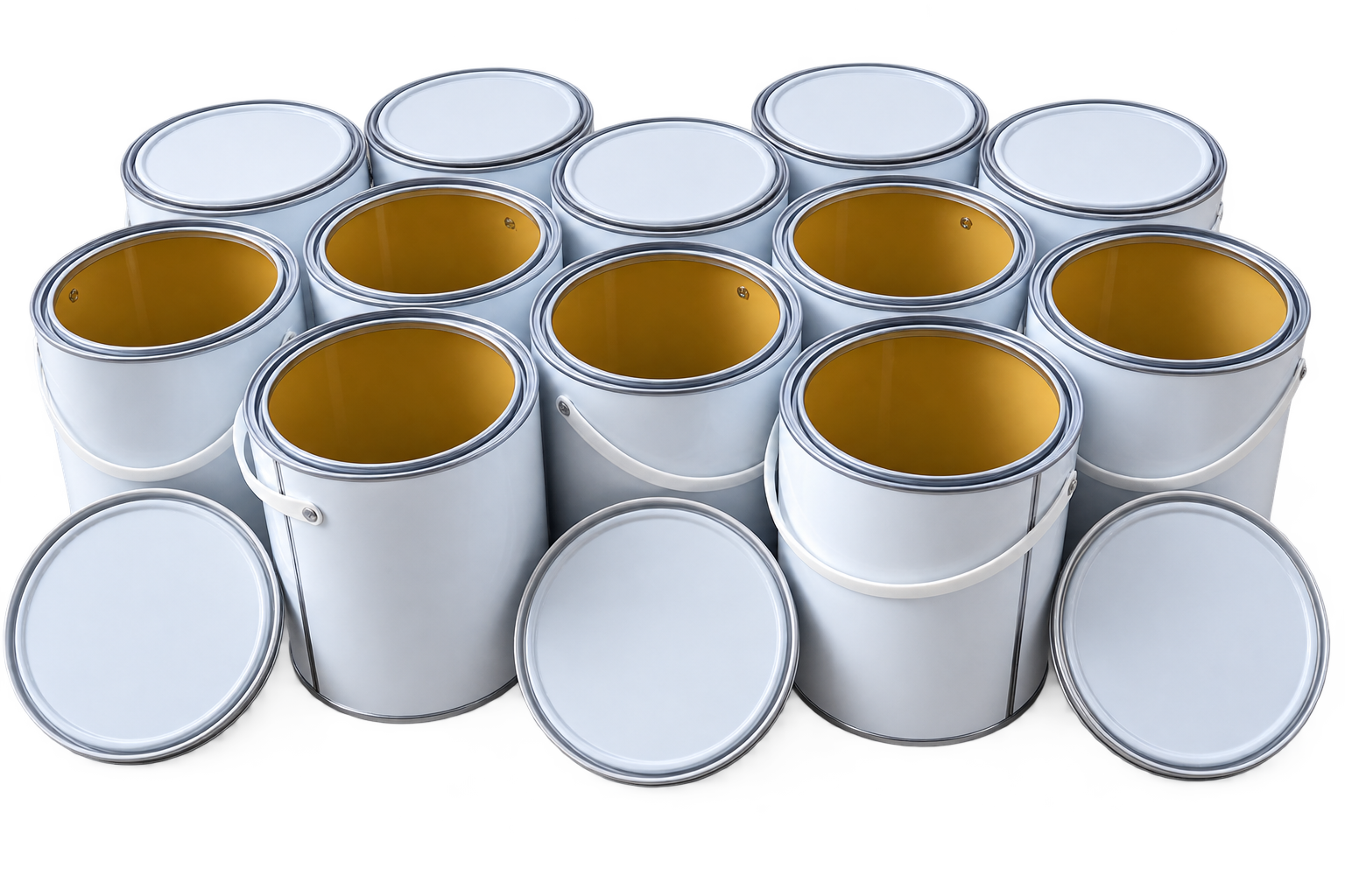 12x Weißblechdosen 2,5L innenbeschichtet mit Deckel Metall Dose Aufbewahrung