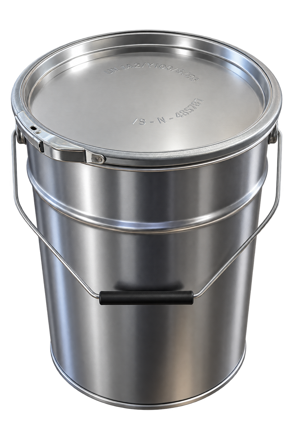 2Stk. 20L Blecheimer aus Metall Leerer Eimer mit Henkel und Deckel
